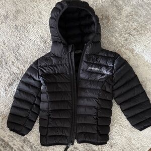 3T Eddie Bauer Black Hooded Down Puffer Jacket